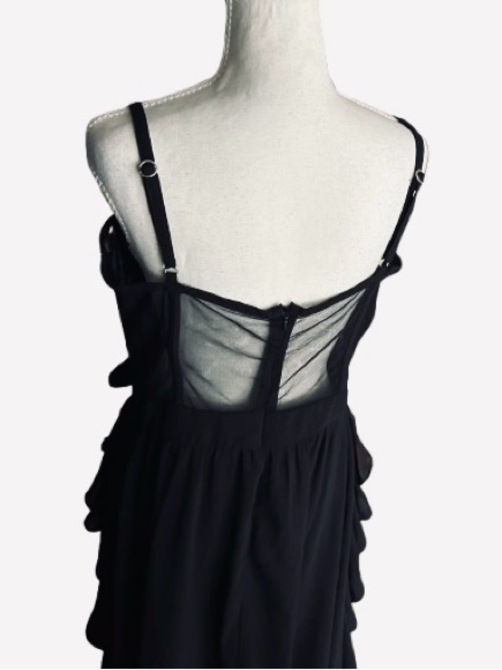 Incredible!!! Sheer Corset PatBo Gown Dress Formal Corset Illusion Floral Large - Picture 12 of 16